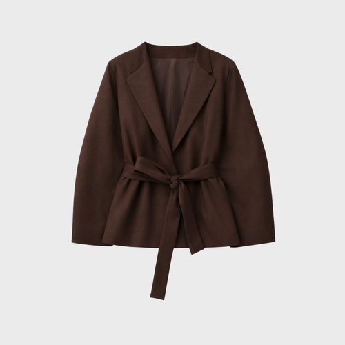 BLAZERJACKE MIT BINDEGÜRTEL