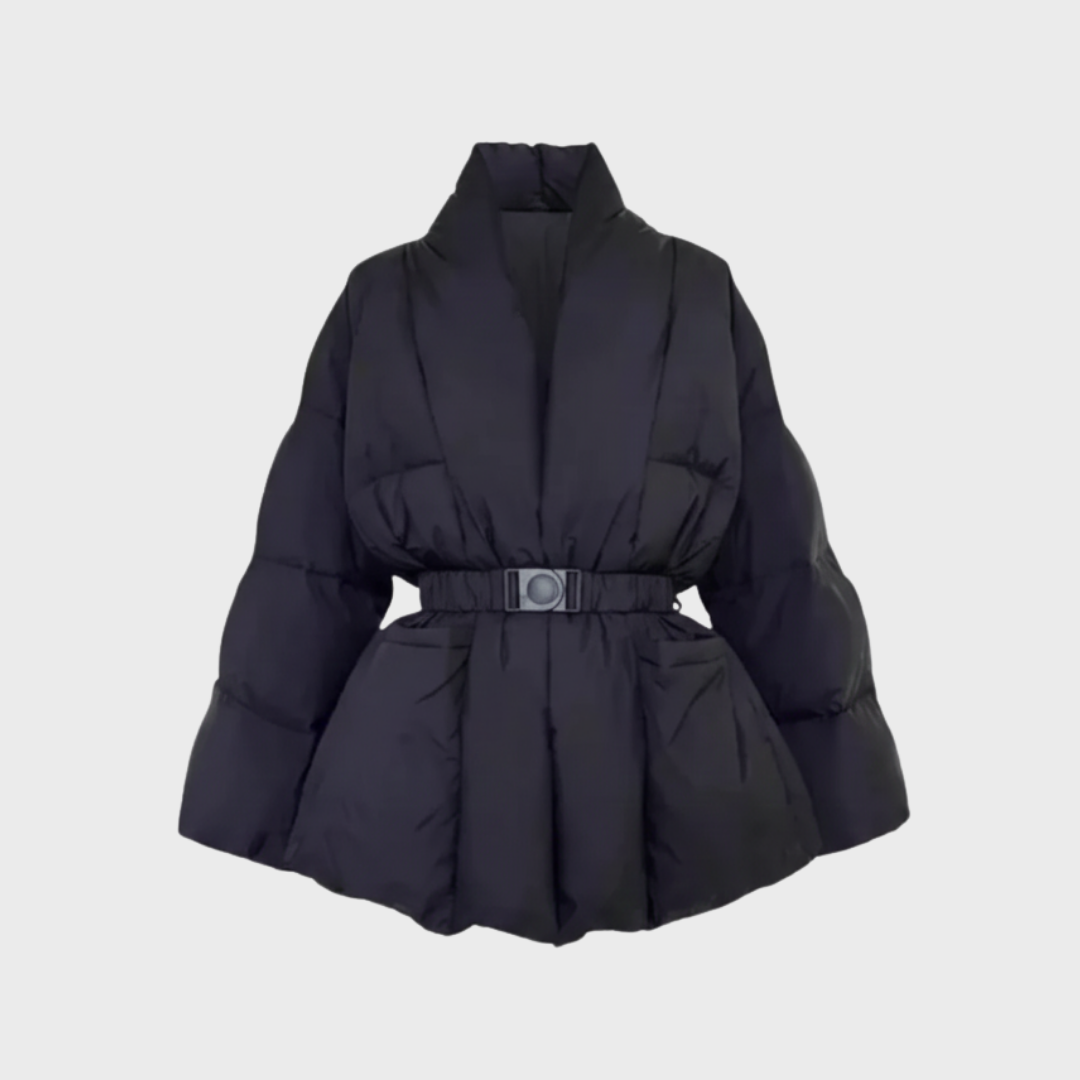 WATTIERTE JACKE MIT GÜRTEL