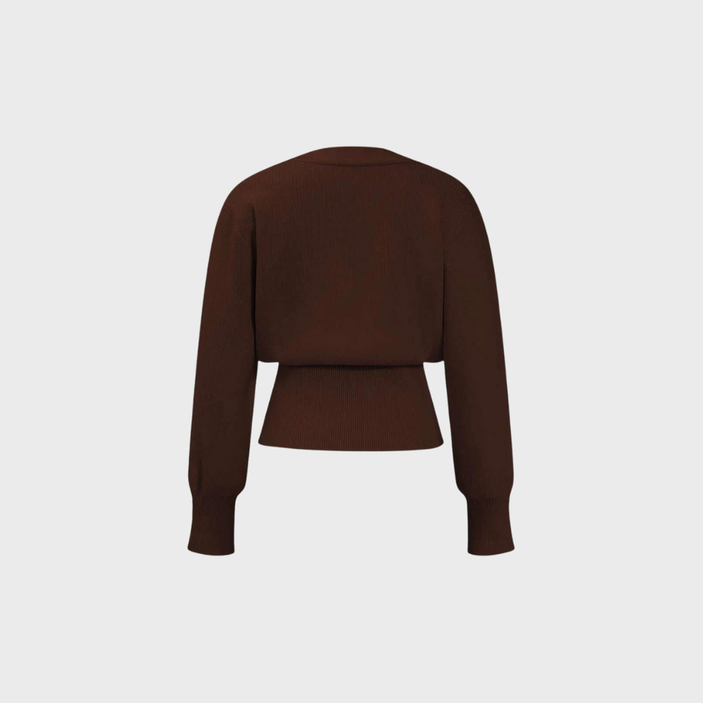 KURZER CARDIGAN MIT ZIERKNOPF