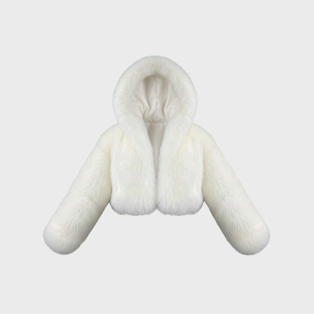 FELLJACKE MIT KAPUZE