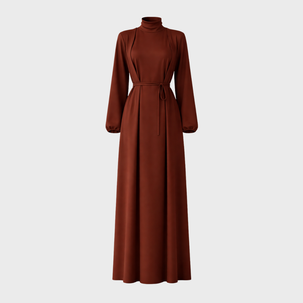 ABAYA MAXI-SET MIT BINDEGÜRTEL
