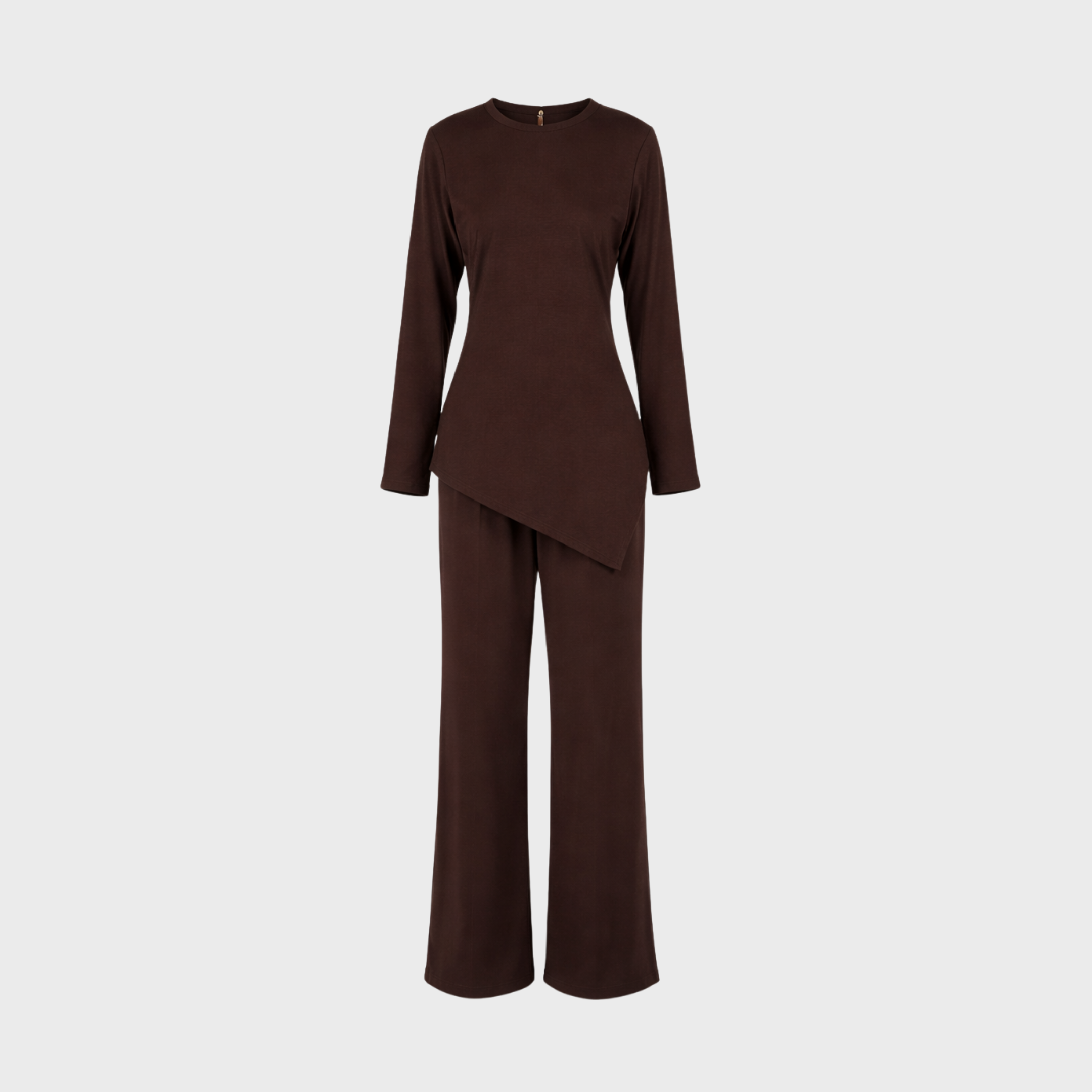 ZWEITEILIGES SET AUS ASYMMETRISCHEM OBERTEIL UND WEITER HOSE