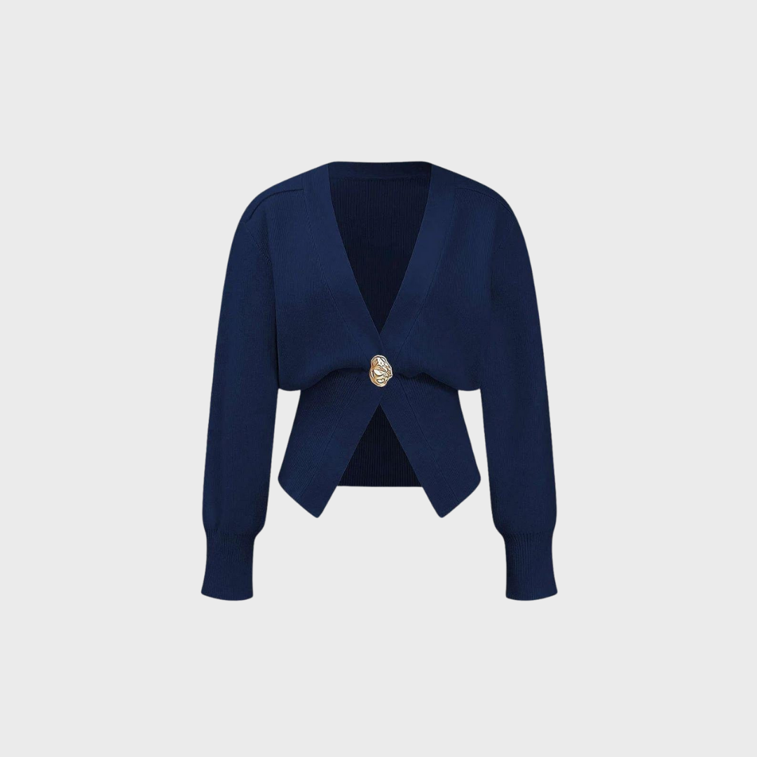 KURZER CARDIGAN MIT ZIERKNOPF