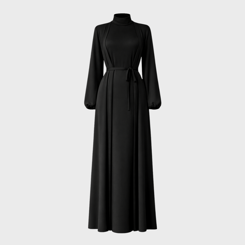 ABAYA MAXI-SET MIT BINDEGÜRTEL
