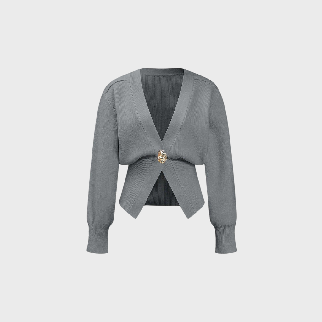 KURZER CARDIGAN MIT ZIERKNOPF