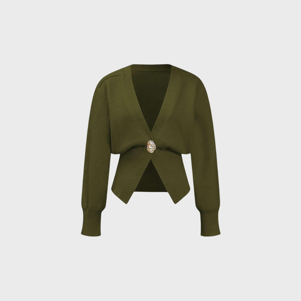 KURZER CARDIGAN MIT ZIERKNOPF