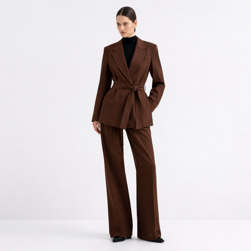 BLAZERJACKE MIT BINDEGÜRTEL