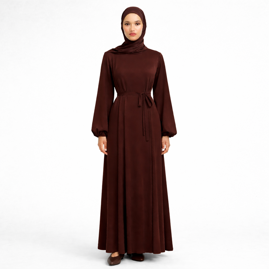 ABAYA MAXI-SET MIT BINDEGÜRTEL