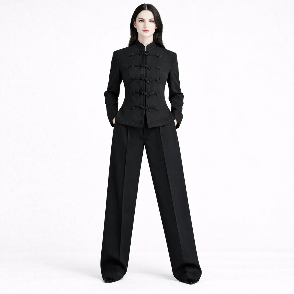 STEHKRAGENJACKE MIT ZIERVERSCHLUSS